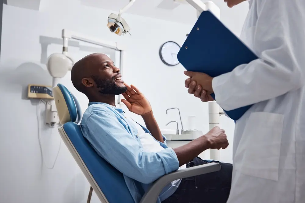 Man at the dentist
