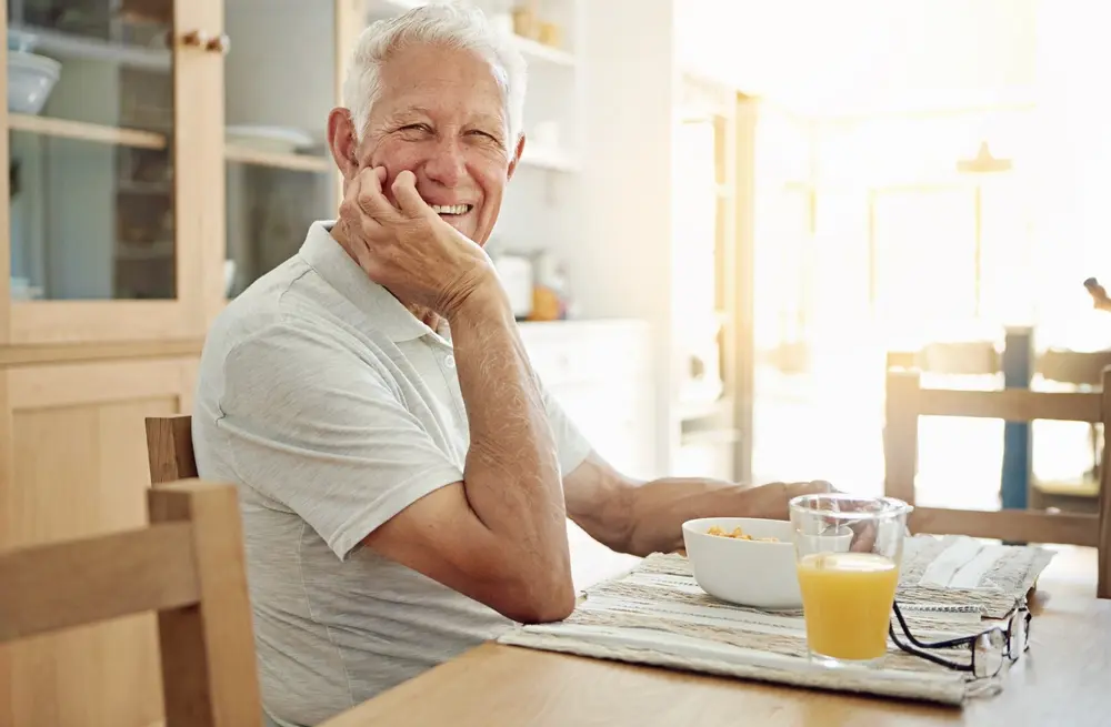 Older man smiling